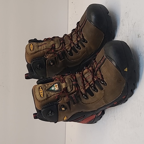 Keen Shoes Keen Mens Csa Hamilton Mid Steel Toe Work Boots Bison 8d